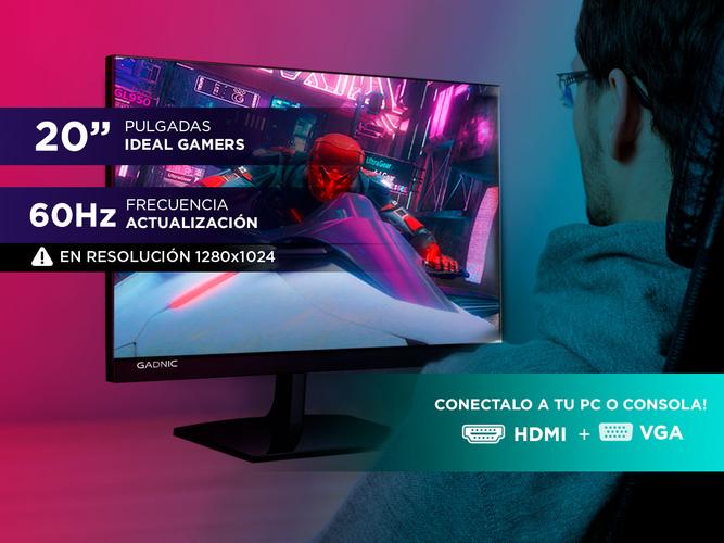 Monitor Led Gadnic 20 HD G4D01NF Flat 16:9  - 2