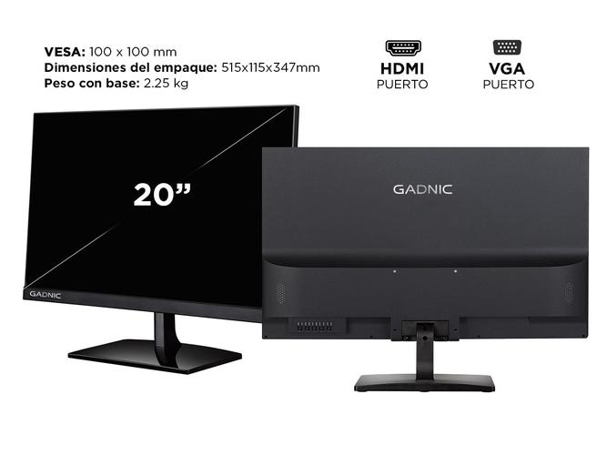 Monitor Led Gadnic 20 HD G4D01NF Flat 16:9  - 4