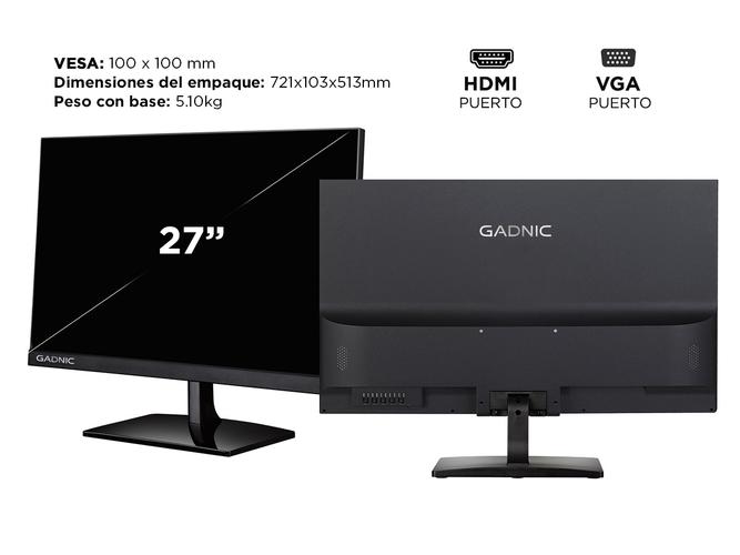 Monitor GADNIC 27” Gamer G4D71N-F Full HD 1080p 75 Hz - 4