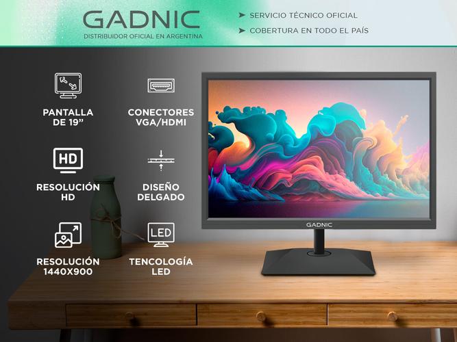 Monitor Led Gadnic 19 Pulgadas HD  Usado - 1