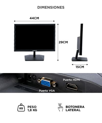Monitor Led Gadnic 19 HD  - 5