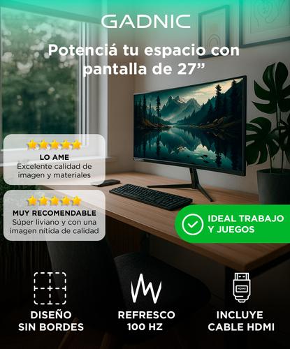 Monitor LED Gadnic 27 Alta Resolución IPS Full Hd - 1