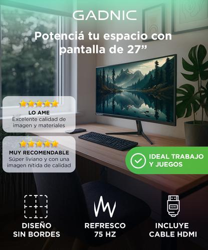 Monitor LED Gadnic 27 Alta Resolución IPS Full Hd - 1