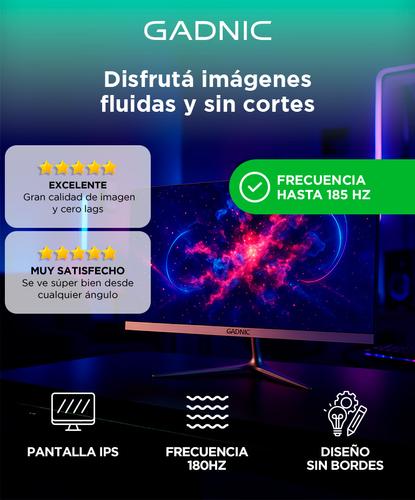 Monitor Gaming Gadnic 24 Plana IPS FHD 185 Hz Sin Bordes  - 1