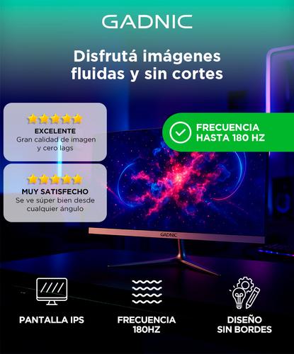 Monitor Gaming Gadnic 24 Plana IPS FHD 180 Hz Sin Bordes  - 1