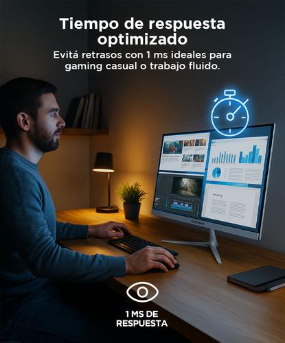 Monitor Gaming Gadnic 24 Plana IPS FHD 185 Hz Sin Bordes  - 4