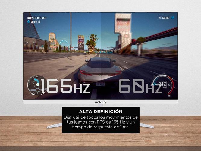 Monitor Gaming Gadnic 27 Plana IPS FHD 165 Hz Sin Bordes 1 Ms - 4