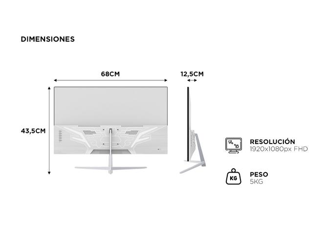 Monitor Gaming Gadnic 27 Plana IPS FHD 165 Hz Sin Bordes 1 Ms - 5