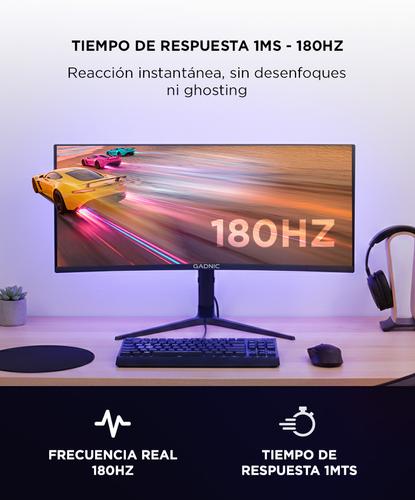Monitor Gamer Curvo Gadnic X-Micro 34 180Hz QHD RGB - 2