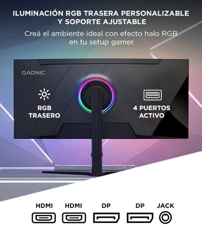 Monitor Gamer Curvo Gadnic X-Micro 34 180Hz QHD RGB - 4