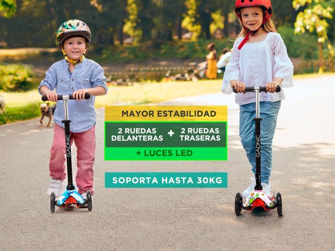 Monopatín Gadnic Infantil 4 Ruedas Con Luces Plegable - 3