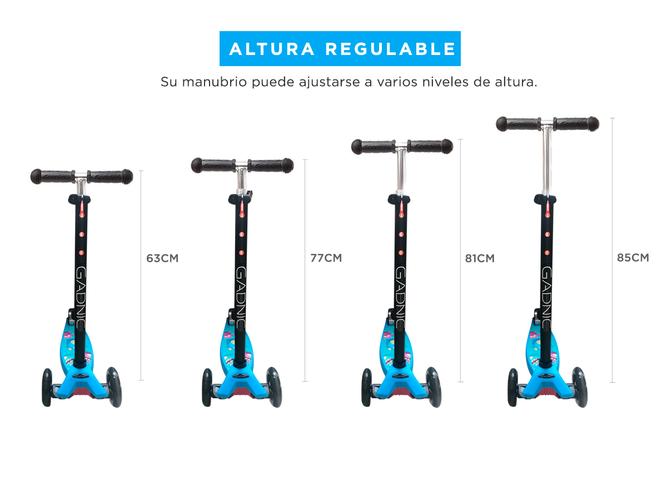 Monopatín Gadnic Infantil Reforzado 4 Ruedas Hasta 30kg - 5