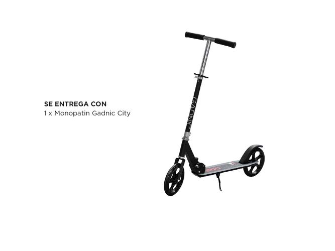 Monopatín Gadnic City Plegable de Alumino Niños y Adultos Hasta 90kg Ruedas 200mm - 6