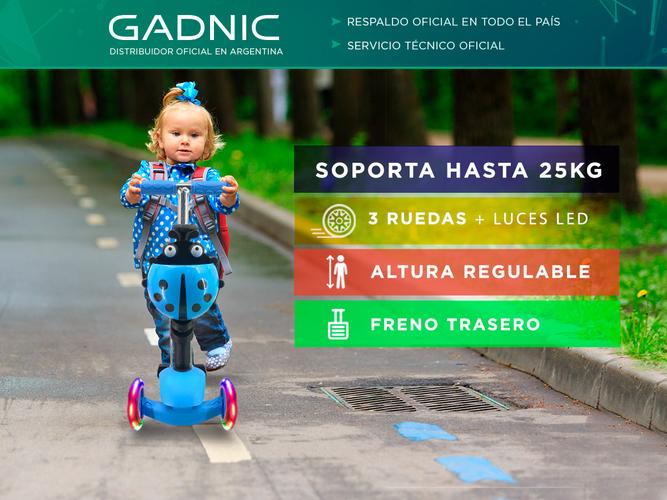 Monopatin Gadnic 3 En 1 Andador Ruedas Luces Led - 1
