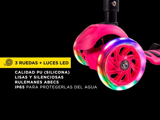Monopatin Gadnic 3 En 1 Andador Ruedas Luces Led - 4