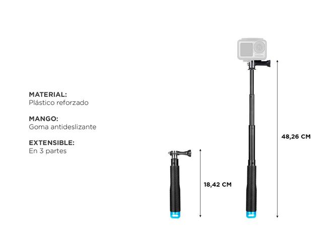 Palo Extensible Para Selfies Gadnic MNP65 Para Cámara Compacto  - 3