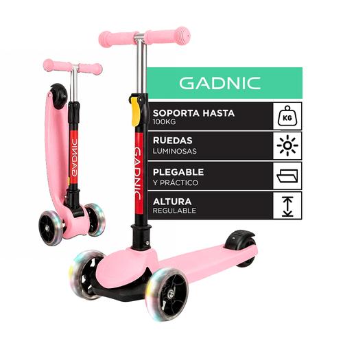Monopatín infantil Plegable Gadnic Altura Regulable y Ruedas Luminosas - 0