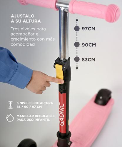Monopatín infantil Plegable Gadnic Altura Regulable y Ruedas Luminosas - 2
