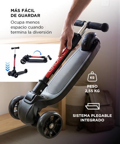 Monopatín infantil Plegable Gadnic Altura Regulable y Ruedas Luminosas - 3
