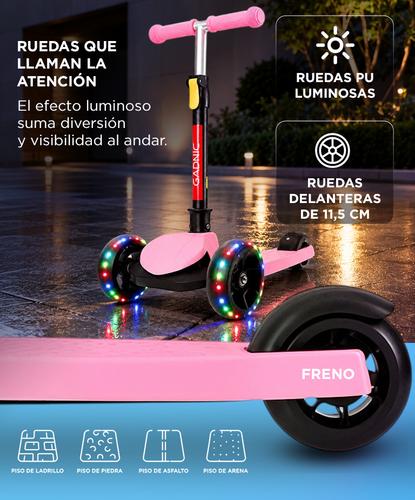Monopatín infantil Plegable Gadnic Altura Regulable y Ruedas Luminosas - 4
