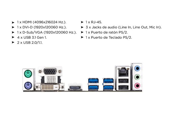 Motherboard Gigabyte A320M Ryzen AM4 HDMI VGA USB 3.0 - 5