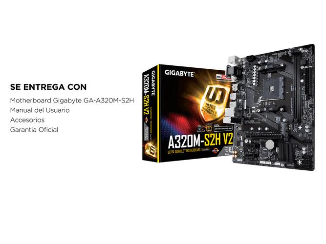 Motherboard Gigabyte A320M Ryzen AM4 HDMI VGA USB 3.0 - 6