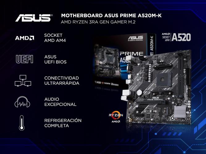 Motherboard Asus Prime A520m-k Amd Ryzen 3ra Gen Gamer M.2 - 1