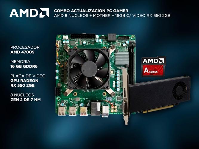 Combo Actualizacion Pc Gamer AMD  8 Nucleos + Mother + 16GB c/ Video RX 550 2GB - 1