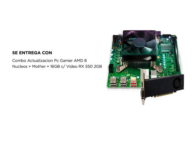 Combo Actualizacion Pc Gamer AMD  8 Nucleos + Mother + 16GB c/ Video RX 550 2GB - 5