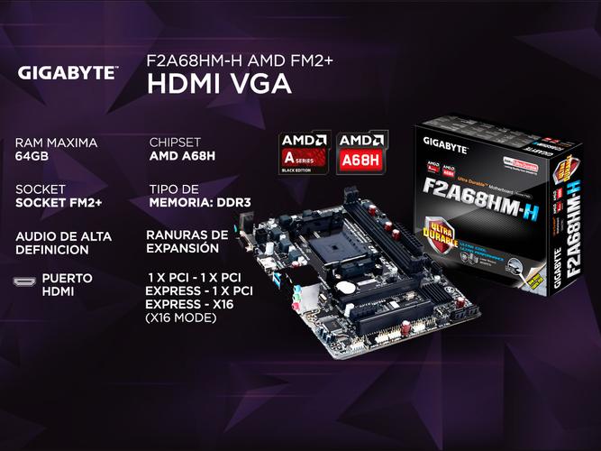 Motherboard Gigabyte F2A68HM-H AMD FM2+ HDMI VGA - 1