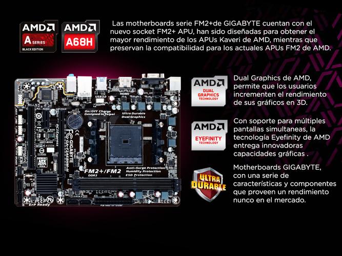 Motherboard Gigabyte F2A68HM-H AMD FM2+ HDMI VGA - 3