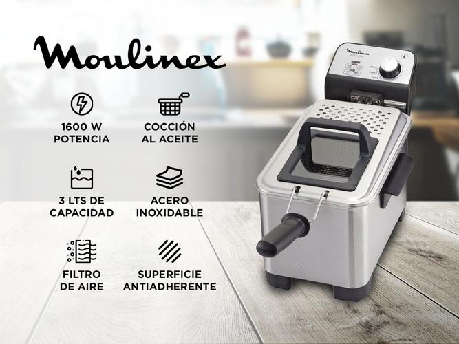 Freidora Moulinex Easy Acero Inoxidable 1600W 3 Litros - 1