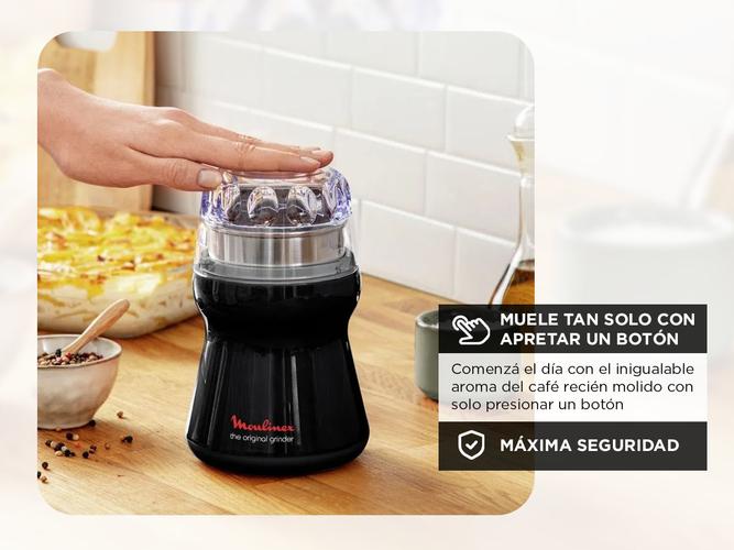 Molinillo de Cafe Moulinex Electrico Frutos Secos 500ml 3 Niveles 180W Acero Inox - 2