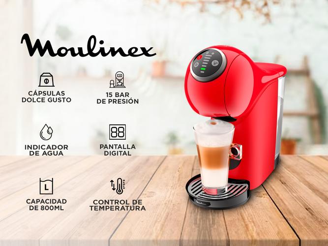 Cafetera Dolce Gusto Genio s Plus Roja Moulinex Capsula Blanca  - 1
