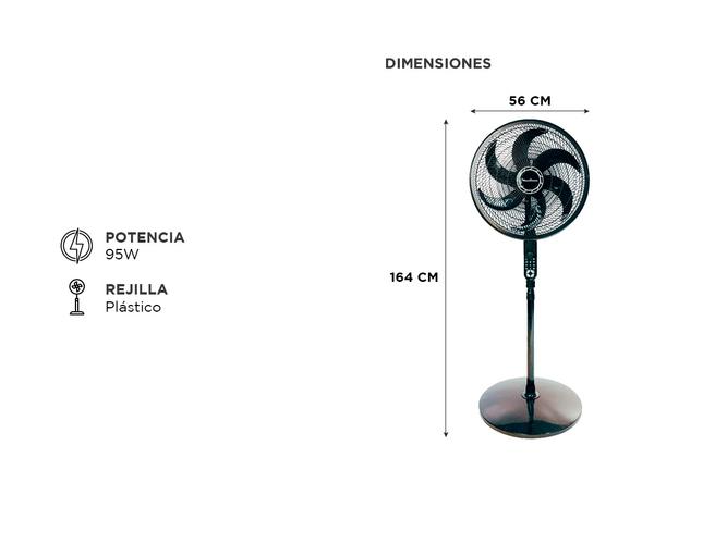 Ventilador Digital Moulinex 20 Control Remoto 95W  - 4