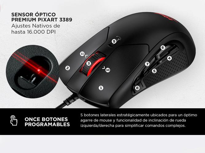 Mouse Hyperx Pulsefire Raid RGB Gaming - 2