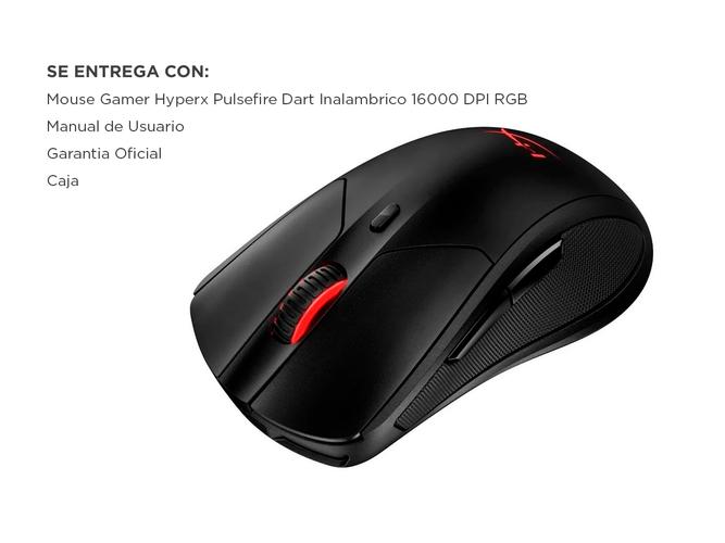 Mouse Gamer Hyperx Pulsefire Dart Inalambrico 16000 DPI RGB - 6