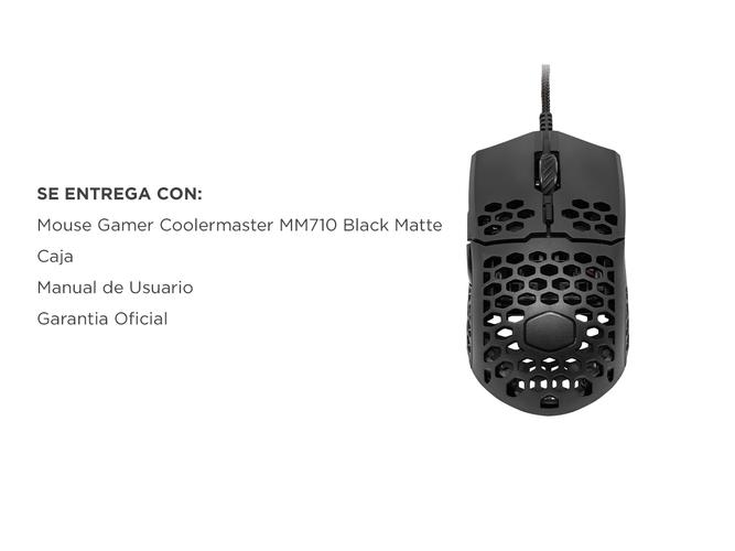 Mouse Gamer Coolermaster MM710 Black Matte 16000 DPI Ultraliviano  - 6