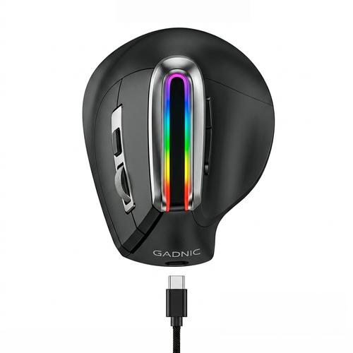 Mouse Inalambrico Vertical Ergonomico Gadnic RGB 500mAh USB C Dual 2 4G Bluetooth 6 Botones DPI Ajustable 1600 ABS Superlight 120g Multi Dispositivo - 0