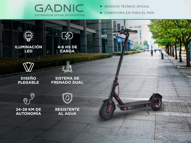 Monopatín Eléctrico Gadnic 300W Recargable Plegable  - 1