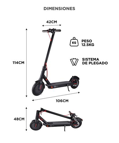 Monopatín Eléctrico Gadnic 300W Recargable Plegable  - 5