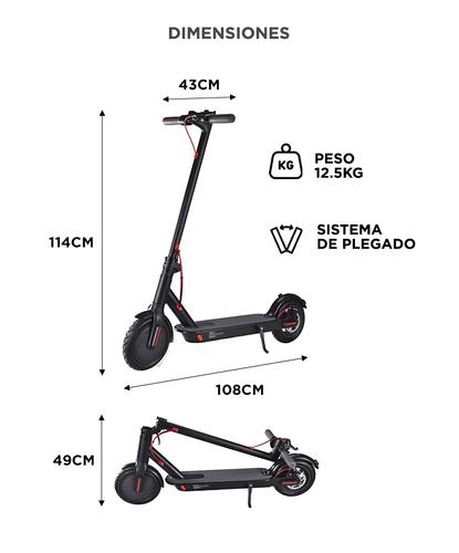 Monopatín Eléctrico Gadnic 300W Recargable Plegable  - 5