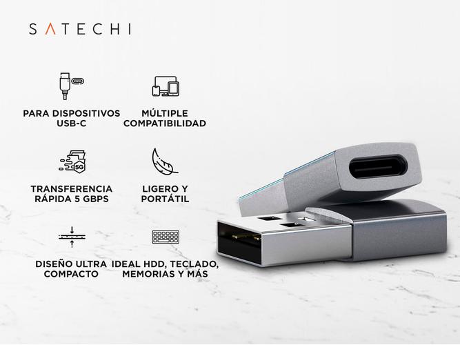 Adaptador Satechi de Usb A a Usb C Convertidor  - 1