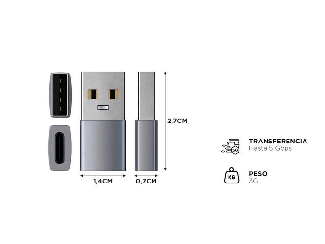 Adaptador Satechi de Usb A a Usb C Convertidor  - 3
