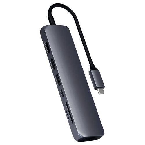 Hub Satechi 6-in-1 USB-C Slim Multiport Adapter con Ethernet - 0