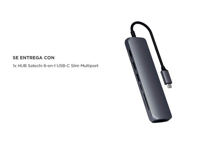 Hub Satechi 6-in-1 USB-C Slim Multiport Adapter con Ethernet - 6