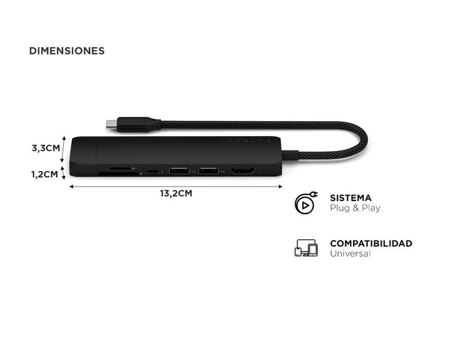 Adaptador Multipuerto USB-C Satechi 7 En 1 Ethernet USB-A HDMI  - 4