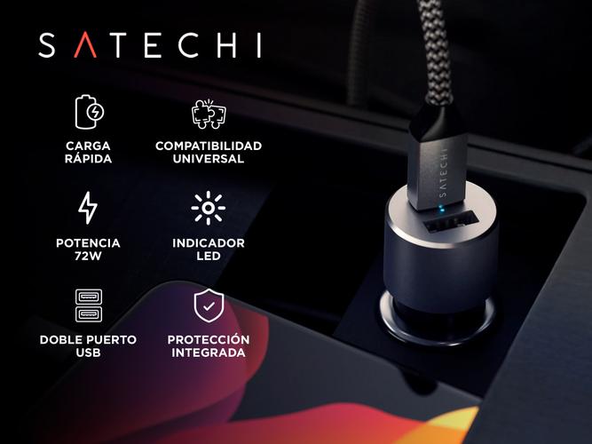 Cargador Satechi para Auto 72W Type-C PD Adaptador  - 1