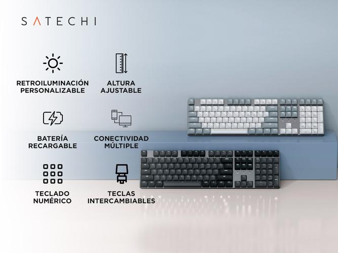 Teclado Satechi SM3 Slim mecánico BT con pack numérico  - 1