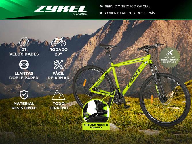 Bicicleta Mountain Bike Zykel MTB29 Con Shimano 21 Velocidades + Freno a Disco - 1